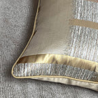 Shiny Golden Silver Stripe Jacquard Cushion Cushion Covers 45x45cm Pillow Cases Square Cover For Sofa Throw Cushions Light Luxury Nordic Home Decor | Vinantica