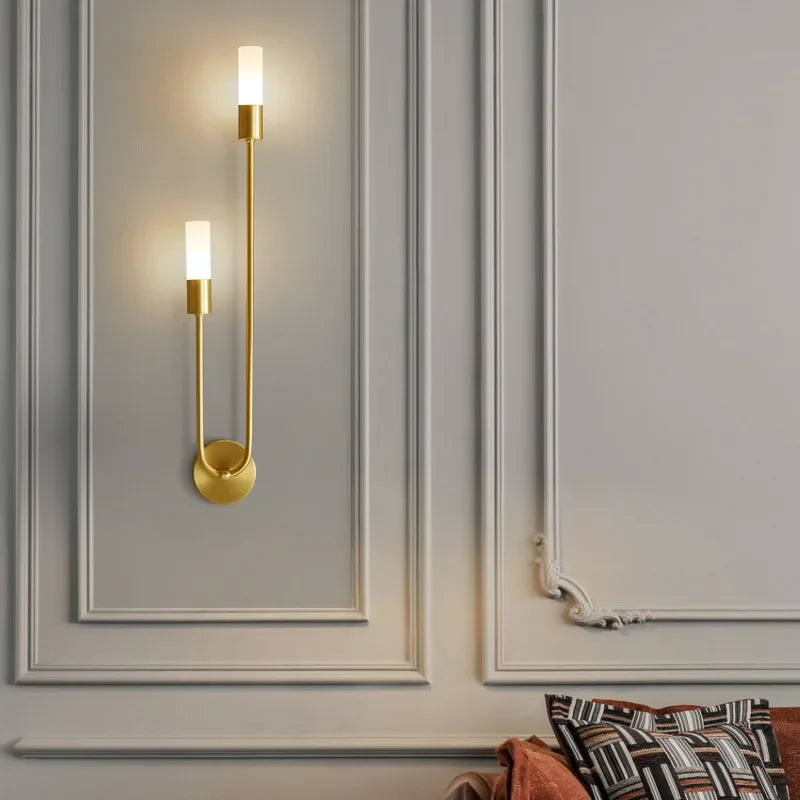 Modern Gold LED Wall Light – Nordic Sconce for Living Room, Bedroom, Kitchen, and Hallway Décor