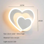 Modern LED Heart-Shaped Wall Lamp