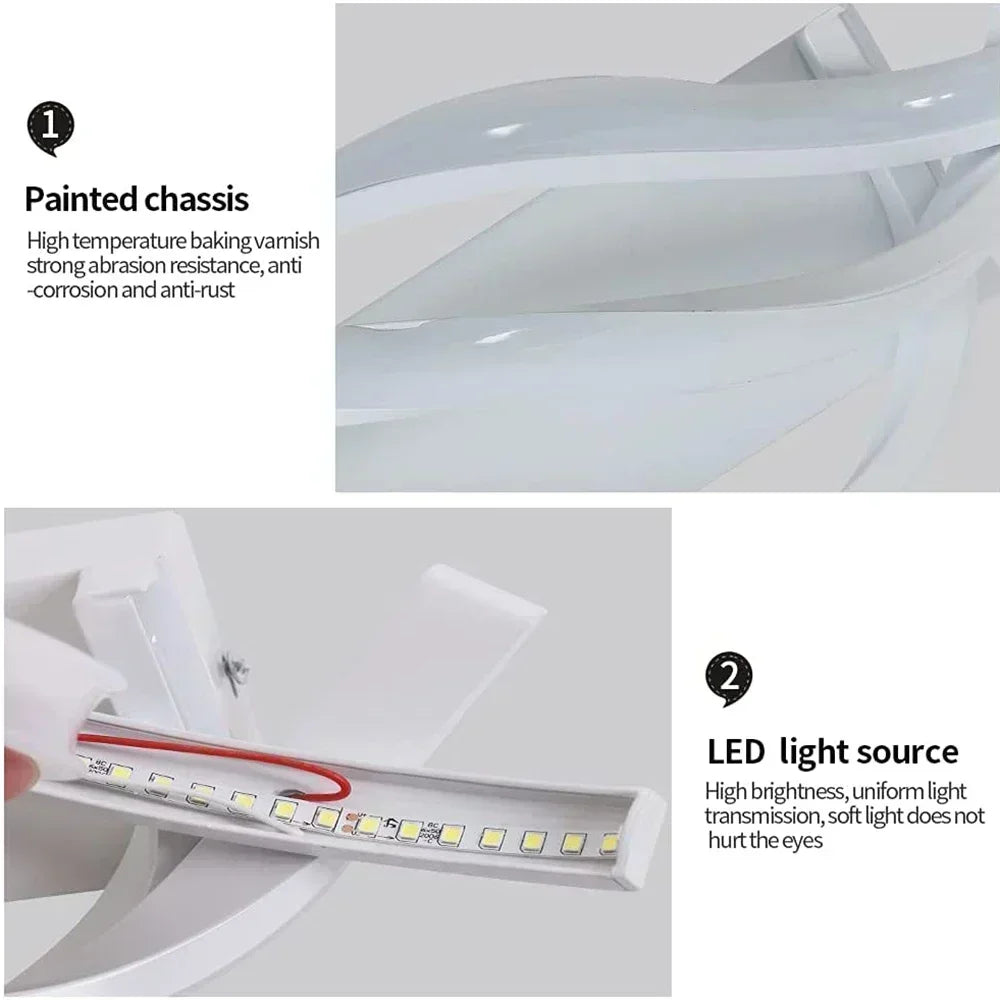 Modern LED Wall Light – Curved Spiral Design Sconce for Living Room, Bedroom, Aisle, and Home Decor