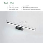 Modern Gold LED Wall Lamp – Bathroom Mirror Light with Touch Switch for Bedroom, Living Room, and Vanity Lighting
