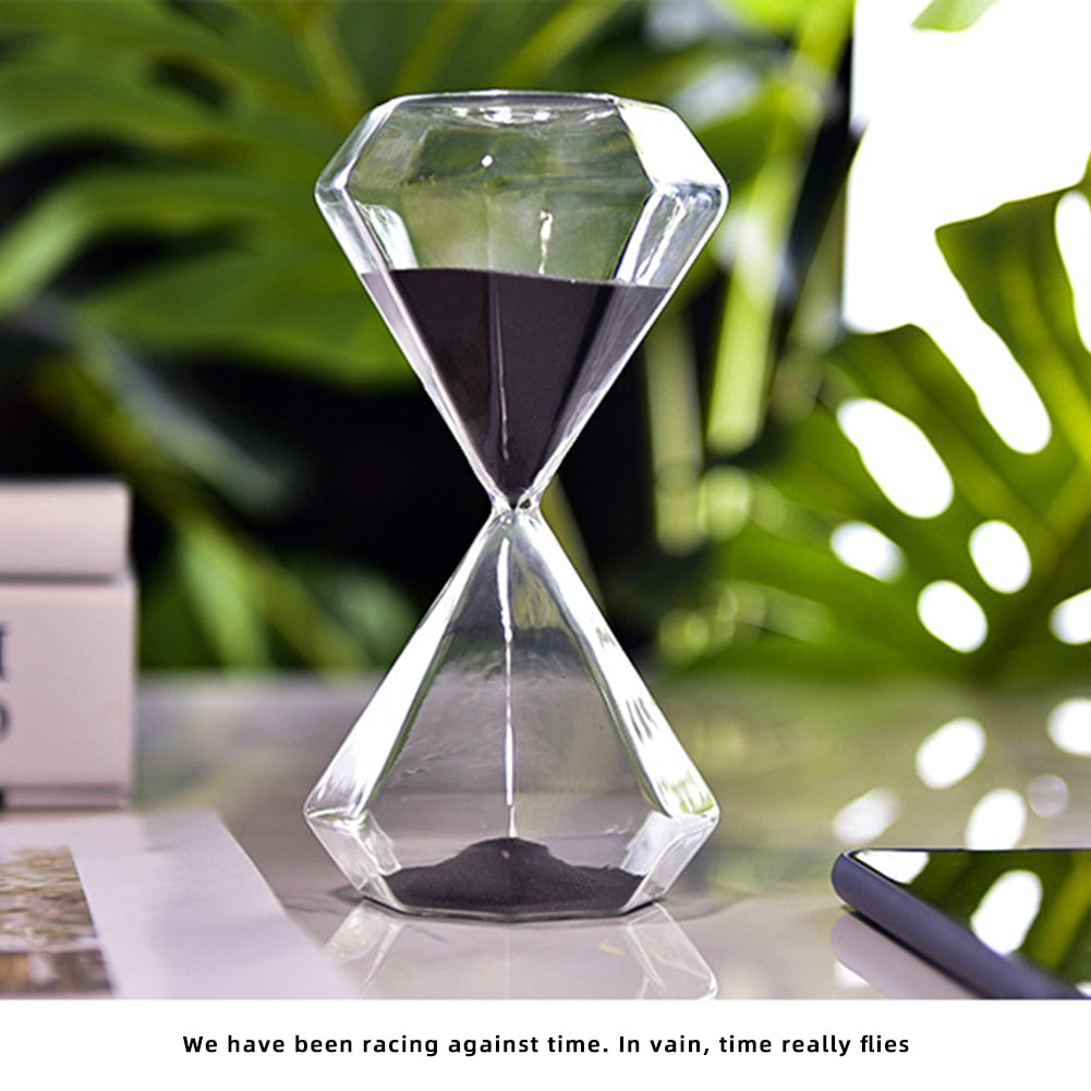 5–60 Minute diamond hourglass, hourglass, hourglass, children's gift, hourglass, home decoration, available in multiple color options