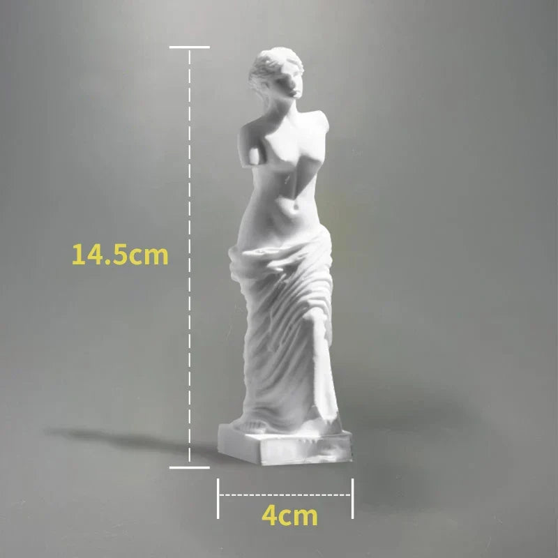 Nordic INS Style Character Plaster Statue DIY Painted Sketch Photography Props Table Decorations Home Art Plaster Decoration