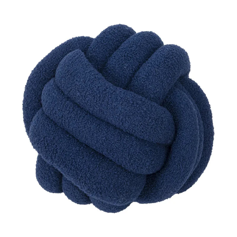 Throw Pillow - Cozy - Hand-knotted Ball - Sheepskin