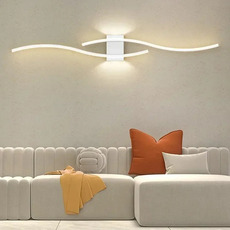 Modern Minimalist LED Strip Wall Lamp – Dimmable Wall Sconce for Living Room, Bedroom, Restaurant, and Bathroom