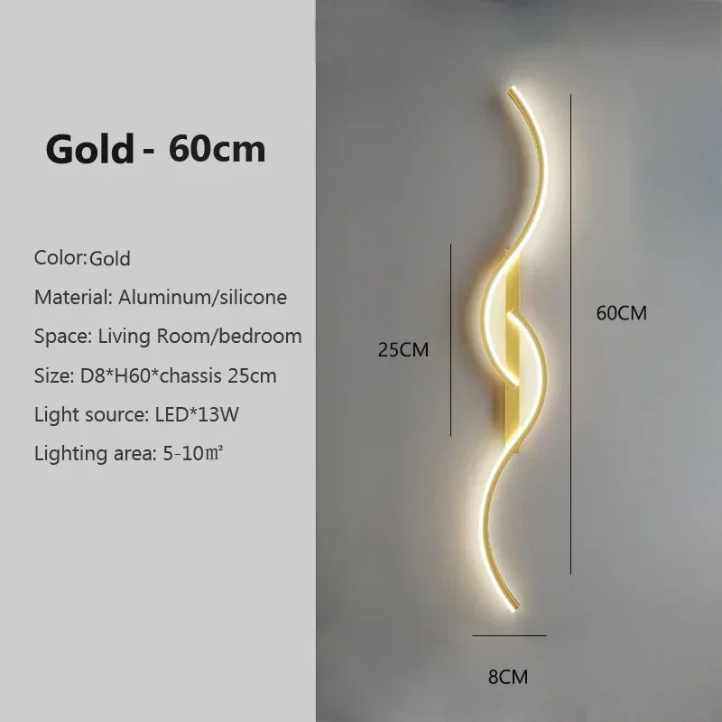 Modern LED Wall Lamp – Contemporary Wall Sconce for Living Room, Bedroom, Dining Room, and Hallway – Up & Down Lighting, Dimmable, Touch Switch, Indoor Home Decoration
