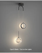 Modern LED Pendant Light – 2-Way Indoor Hanging Lamp for Living Room, Bedroom, Dining Table with Adjustable 3 Light Colors