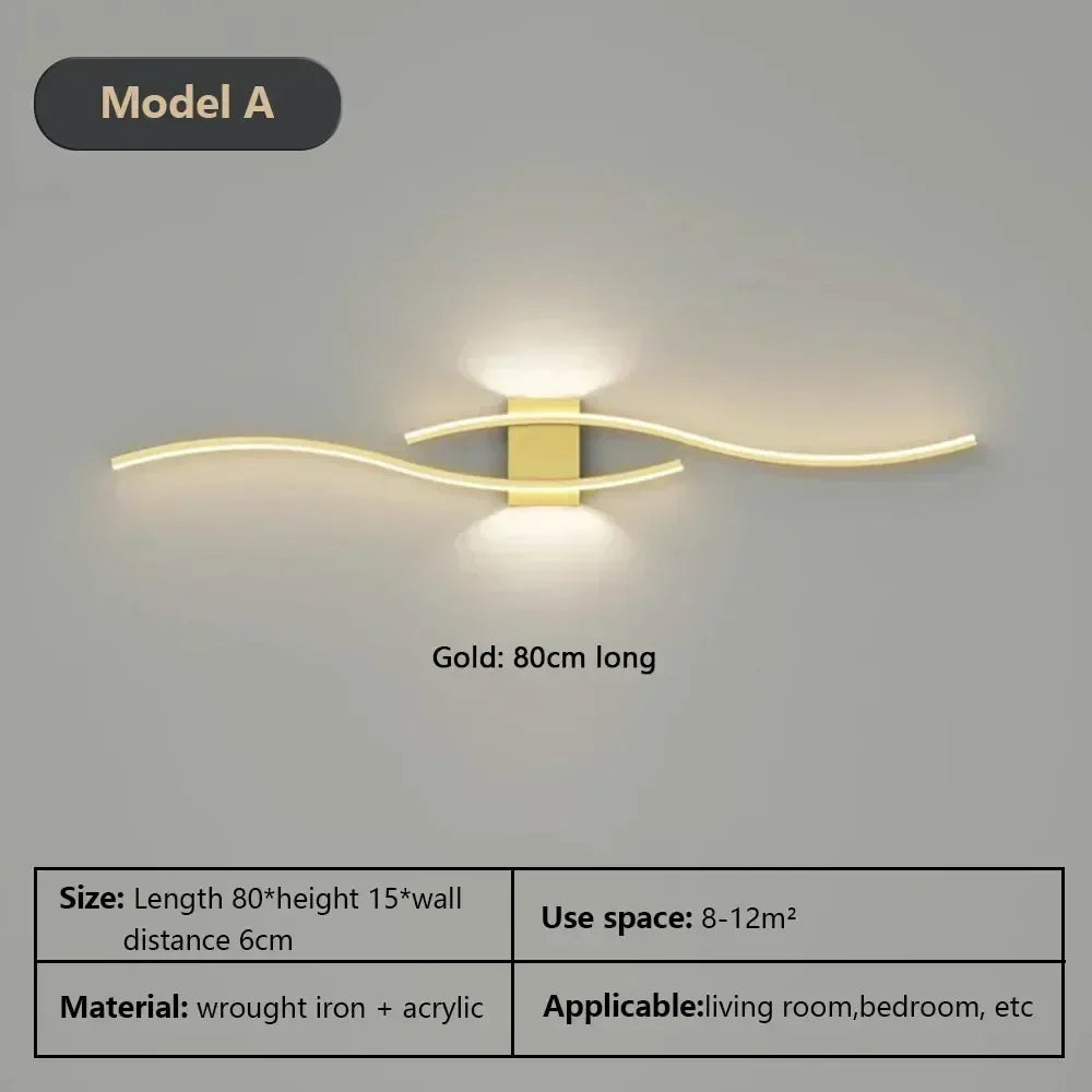 Modern LED Wall Lamp – Dimmable Up & Down Wall Sconce for Bedroom, Living Room, and Indoor Spaces