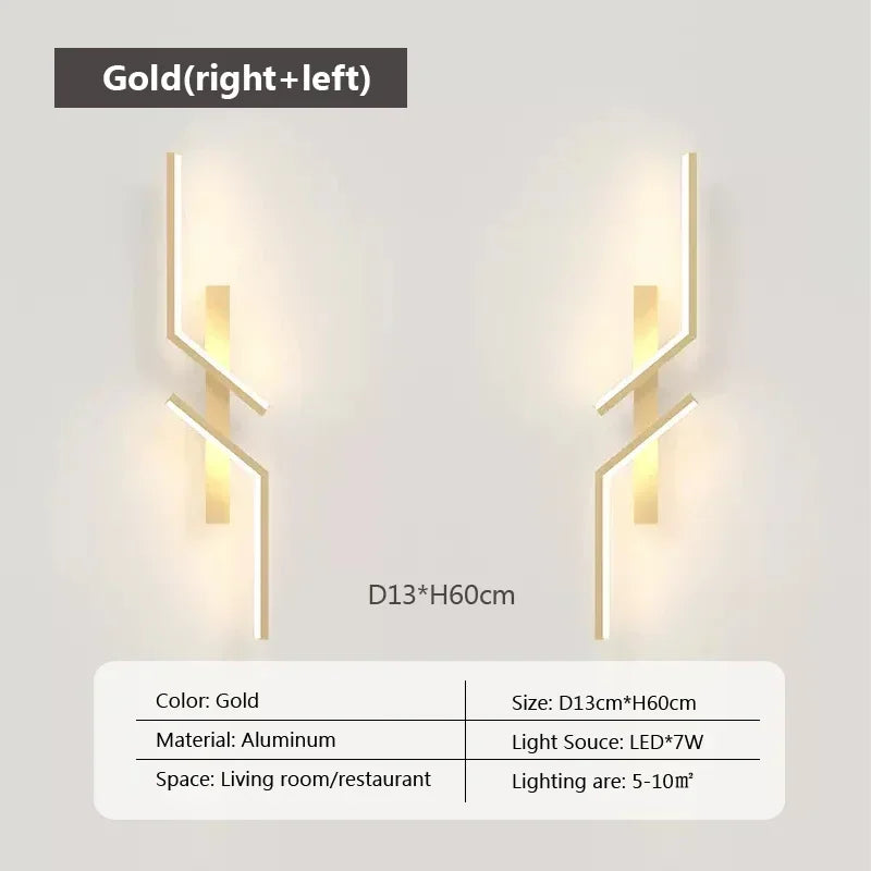 Modern LED Wall Lamp – Minimalist Design, Up & Down Lighting for Bedroom, Living Room, TV Sofa, and Lobby – Dimmable Wall-Mounted Light