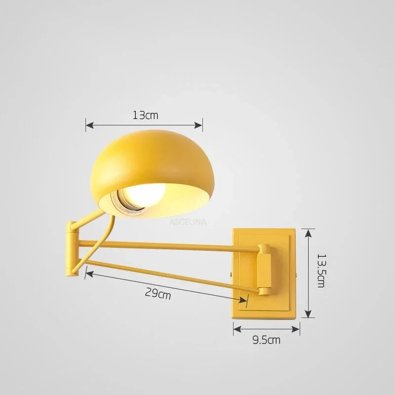 Modern Foldable LED Wall Lamp – Retractable Eye-Protective Wall Light for Bedroom, Study, Living Room, and Bathroom