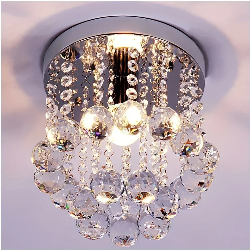 Crystal Ceiling Light Chandelier - Luxury Lighting Fixture for Living Room, Dining Hallway, and Bedroom