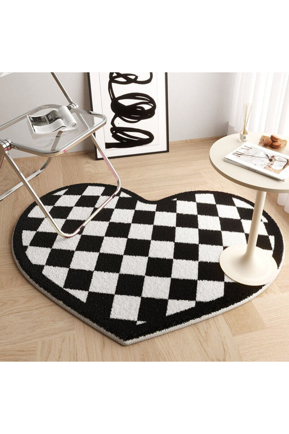 Peach heart rug