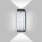 Modern Waterproof LED Outdoor Wall Lamp – Crystal Wall Sconce for Garden, Patio, and Doorway Lighting