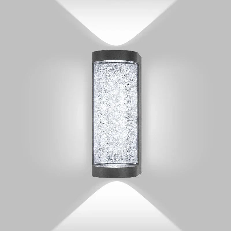 Modern Waterproof LED Outdoor Wall Lamp – Crystal Wall Sconce for Garden, Patio, and Doorway Lighting