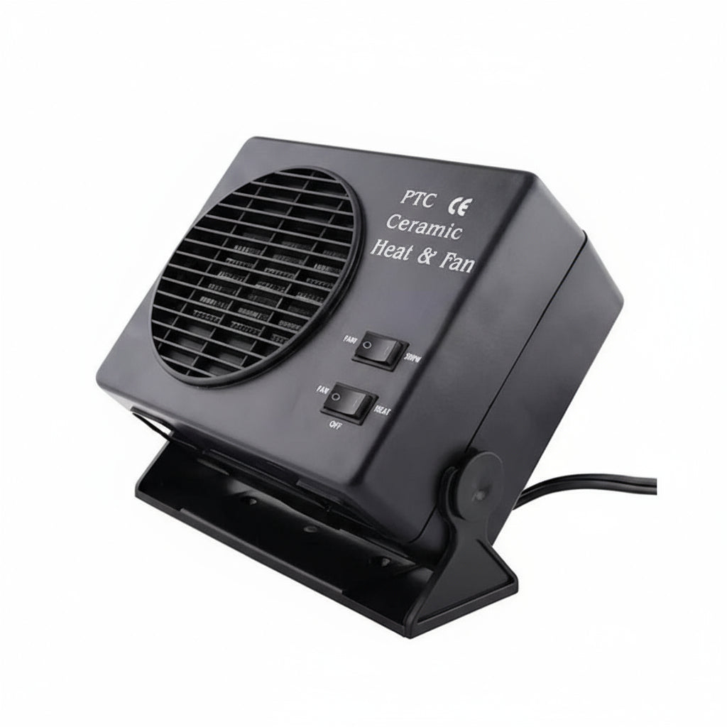 12V Ceramic Car Heater | 150W-300W | Portable Windshield Deicer with Automatic Thermostat