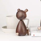 Danish Wood Brown Bear Family Ornaments