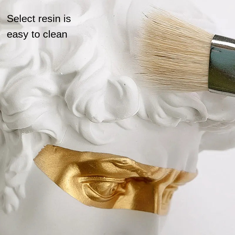 Statues for decoration, 15 cm, David, coffee table, home decoration, ornaments, bust of a room made of plaster, white resin, decorative art sculpture