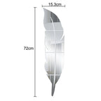 Vinantica | 3D Feather Art Mirror Wall Sticker