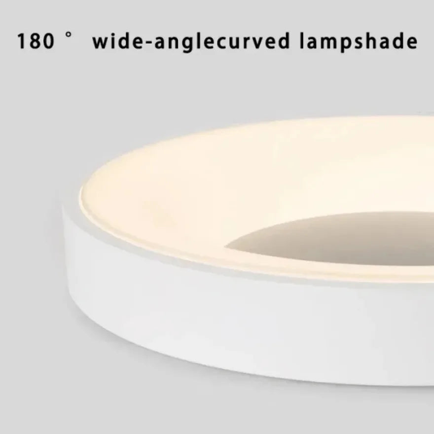Modern Macaron LED Ceiling Light – Adjustable Circular Design with Remote Dimming for Bedroom, Living Room, and Corridor