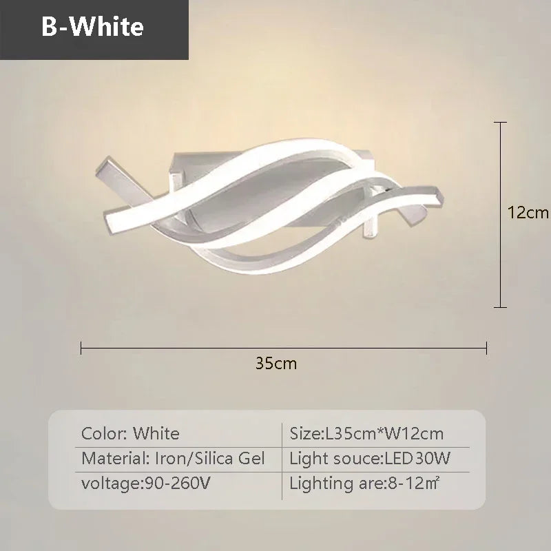 Modern LED Ceiling Light – Minimalist Line Fixture for Corridor, Entryway, Aisle, Staircase, and Indoor Decor – AC Powered, LED Bulb Included
