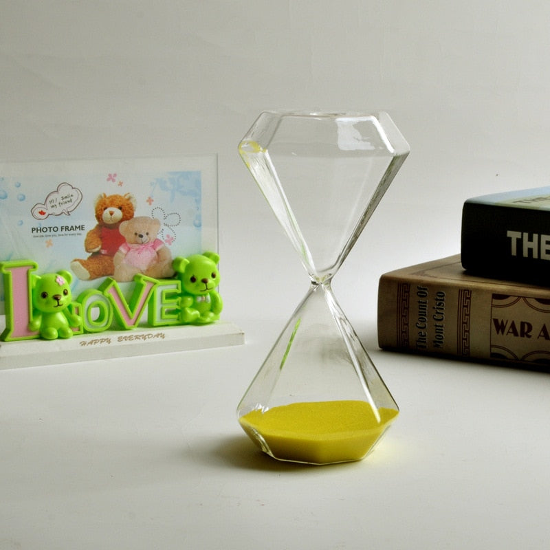 5–60 Minute diamond hourglass, hourglass, hourglass, children's gift, hourglass, home decoration, available in multiple color options