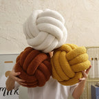 Throw Pillow - Cozy - Hand-knotted Ball - Sheepskin