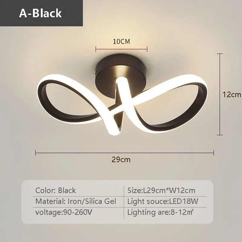 Modern LED Ceiling Light – Minimalist Line Fixture for Corridor, Entryway, Aisle, Staircase, and Indoor Decor – AC Powered, LED Bulb Included