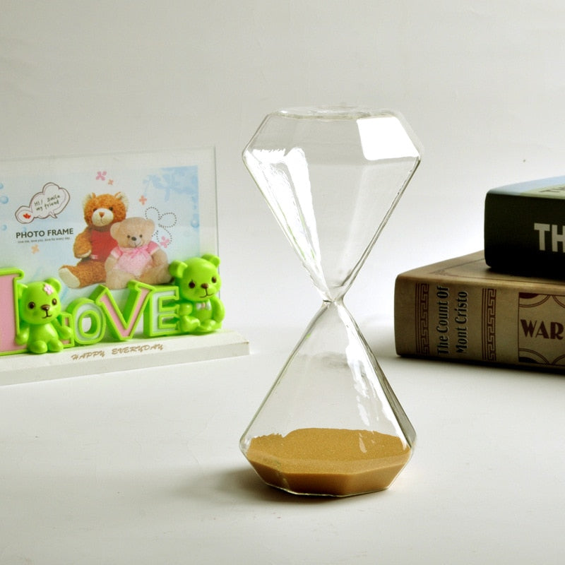 5–60 Minute diamond hourglass, hourglass, hourglass, children's gift, hourglass, home decoration, available in multiple color options