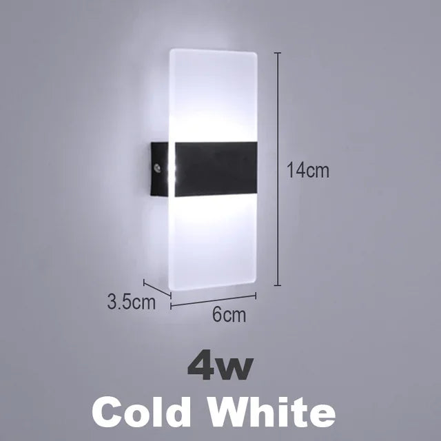 Modern LED Wall Lamp – Adjustable 3-Color Light Fixture for Bedroom, Living Room, Balcony, and Indoor Home Decor