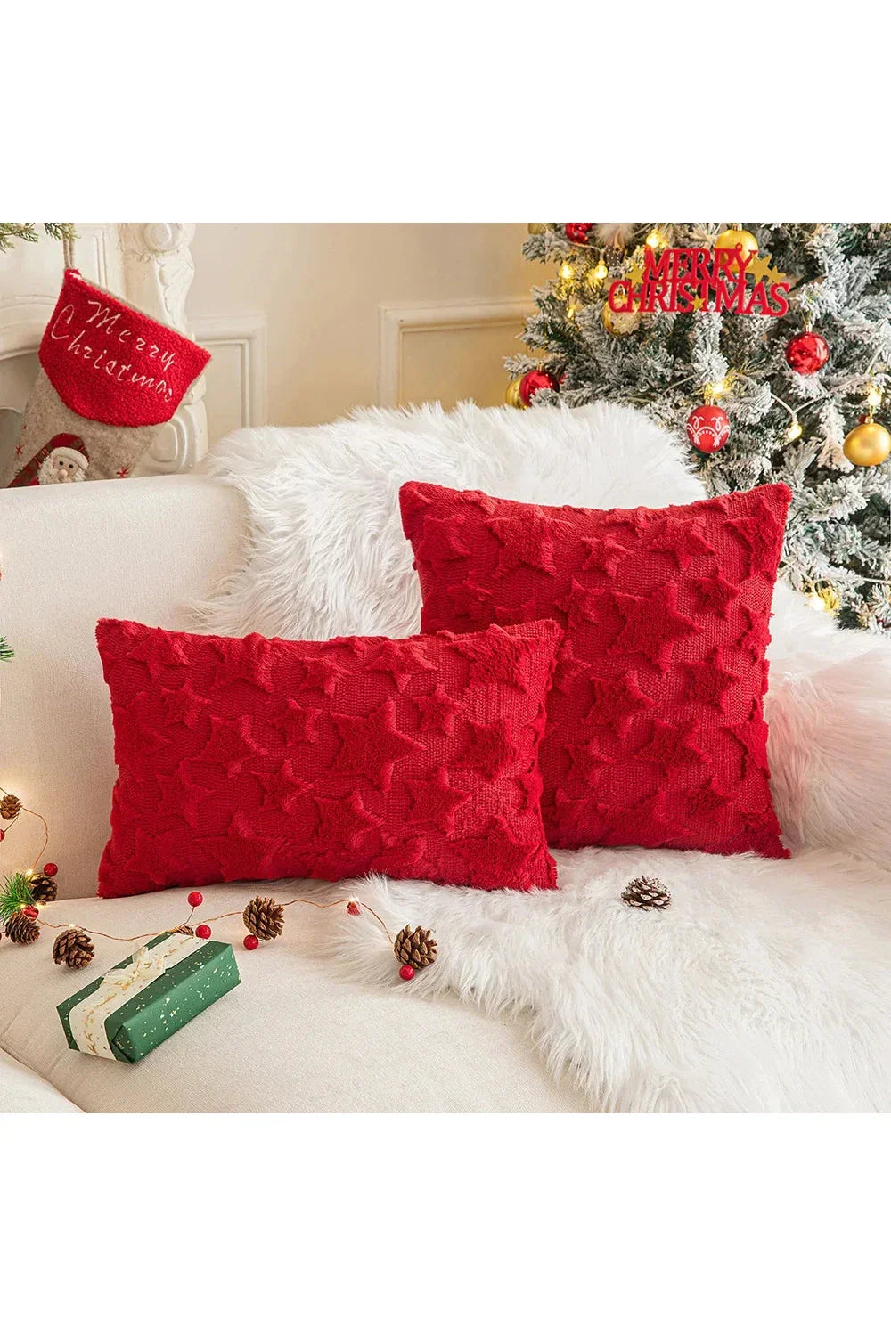 Plush decorative cushion cover | Vinantica
