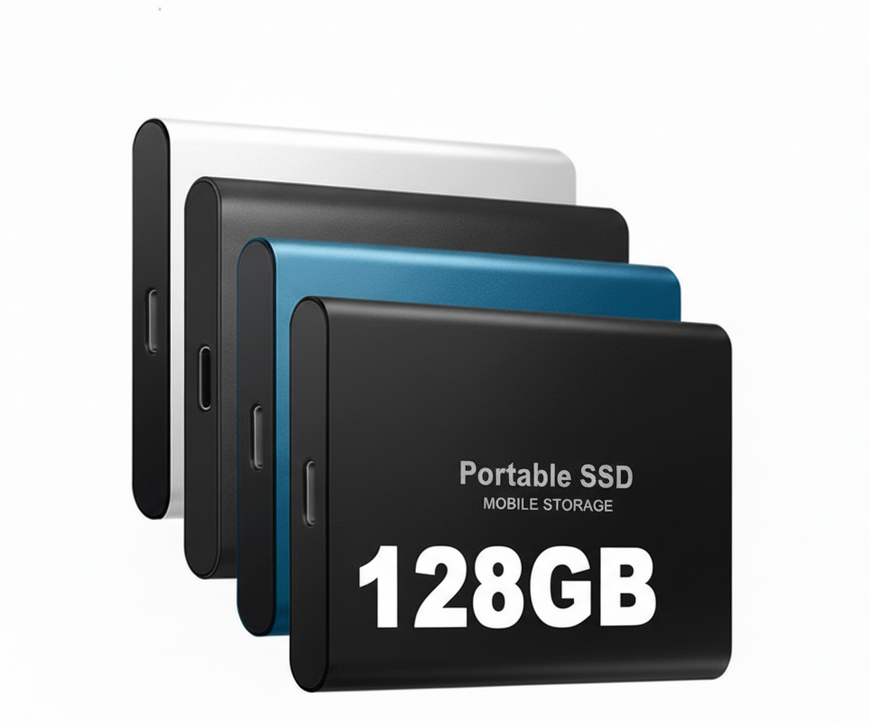 Portable SSD external hard drive with high-speed data transfer and compact design