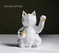 Nordic Minimalism Geometry Lucky Cat Statues