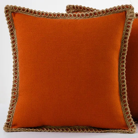 Colorful pillowcases in French style