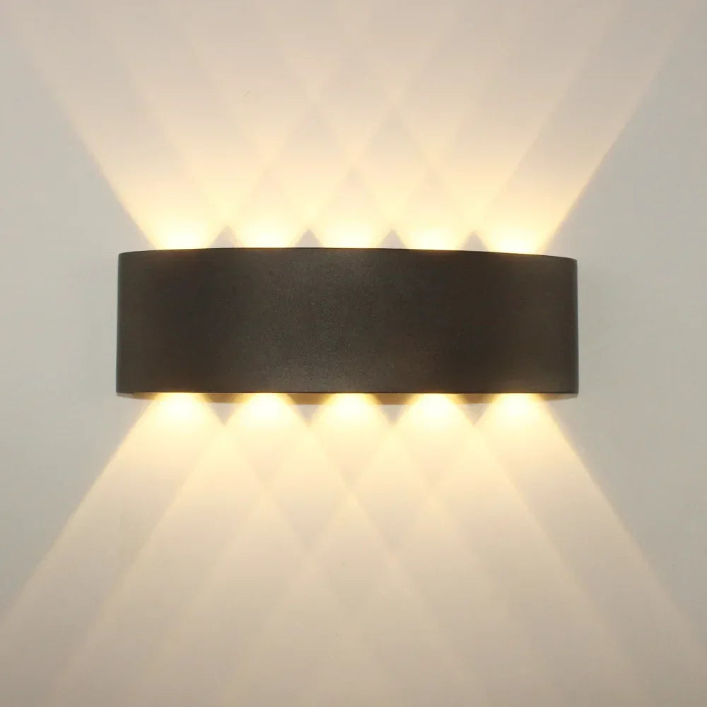 Body Motion Sensor Wall Light Waterproof Outdoor LED Wall Sconce Up Down Glowing Lamps Garden Yard Induction Corridor Wall Lamp