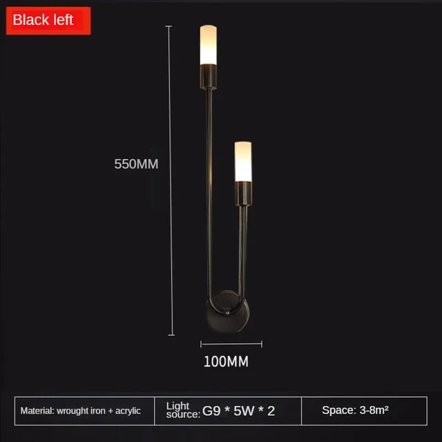 Modern Gold LED Wall Light – Nordic Sconce for Living Room, Bedroom, Kitchen, and Hallway Décor