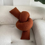 Nordic Bouclé Abstract Cushion – Minimalist Plush Pillow | Vinantica