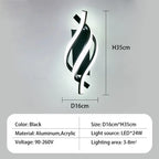 Modern LED Wall Light – Curved Spiral Design Sconce for Living Room, Bedroom, Aisle, and Home Decor