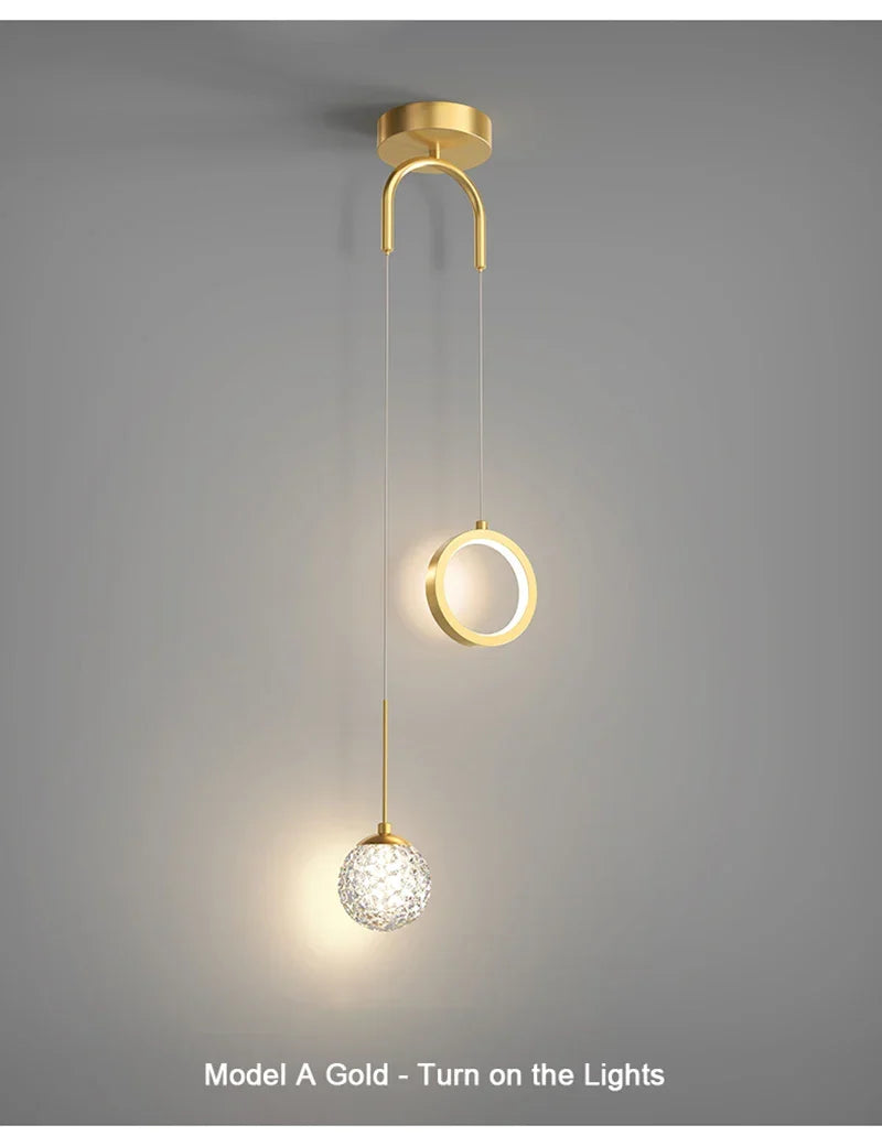 Modern LED Pendant Light – 2-Way Indoor Hanging Lamp for Living Room, Bedroom, Dining Table with Adjustable 3 Light Colors