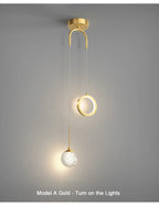Modern LED Pendant Light – 2-Way Indoor Hanging Lamp for Living Room, Bedroom, Dining Table with Adjustable 3 Light Colors