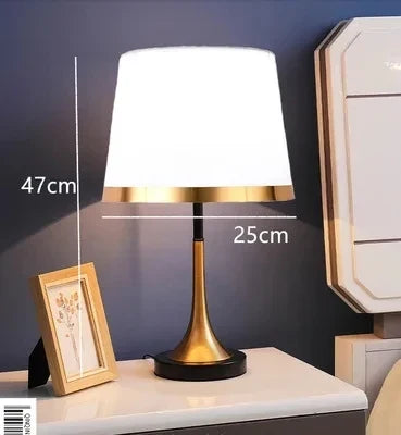 European Retro Bedroom Bedside Table Lamp - Modern American Decorative Lighting Fixture
