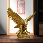 Resin Golden Eagle Statue Art Animal Model Collection Ornament Home Office Desk Feng Shui Decor Figures simple