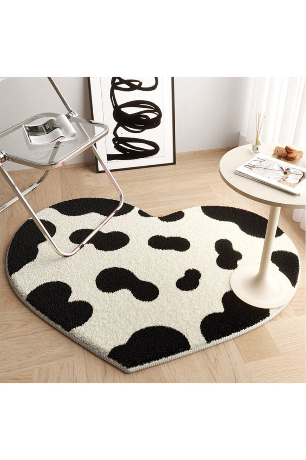 Peach heart rug