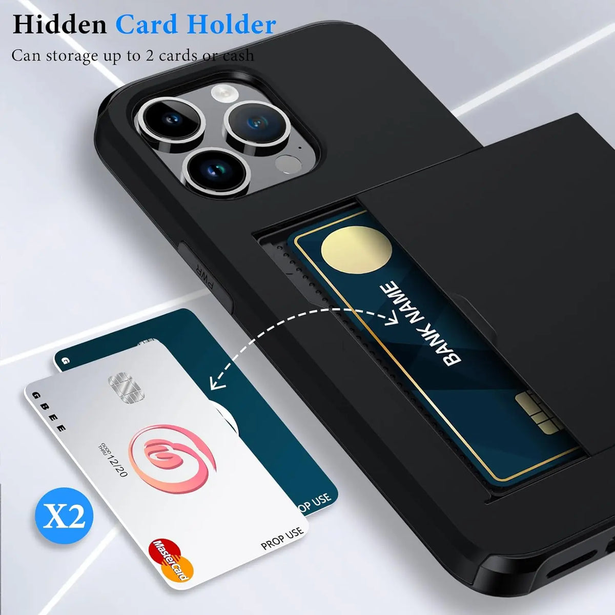 iPhone case with card slot – protective case with card drawer