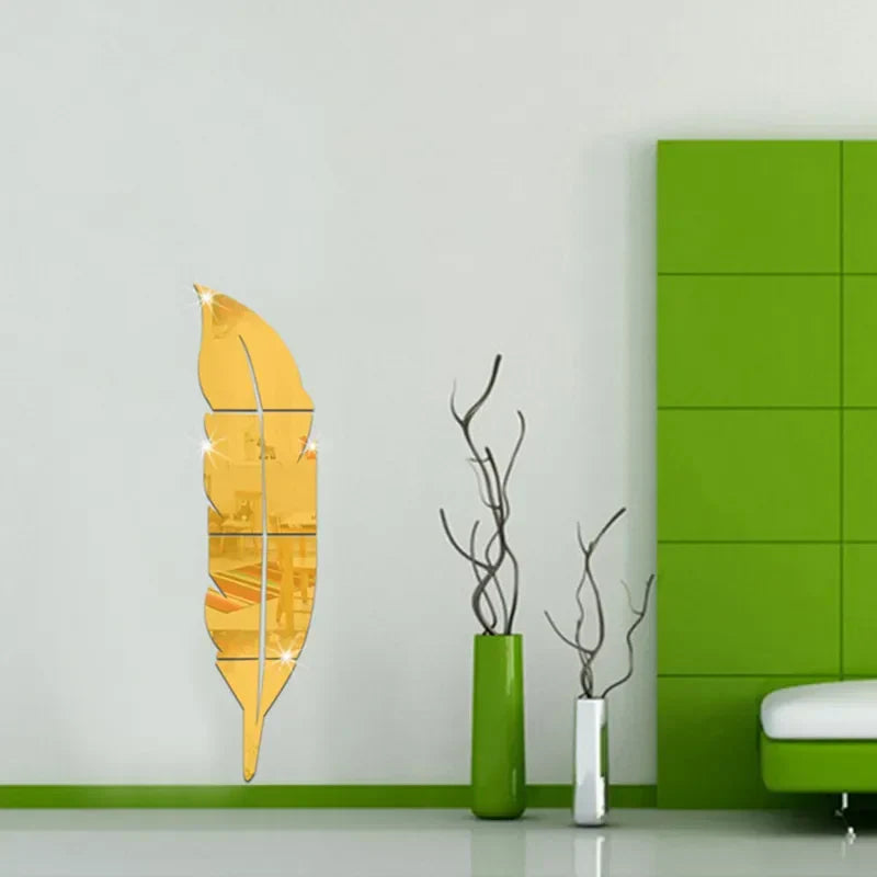 Vinantica | 3D Feather Art Mirror Wall Sticker