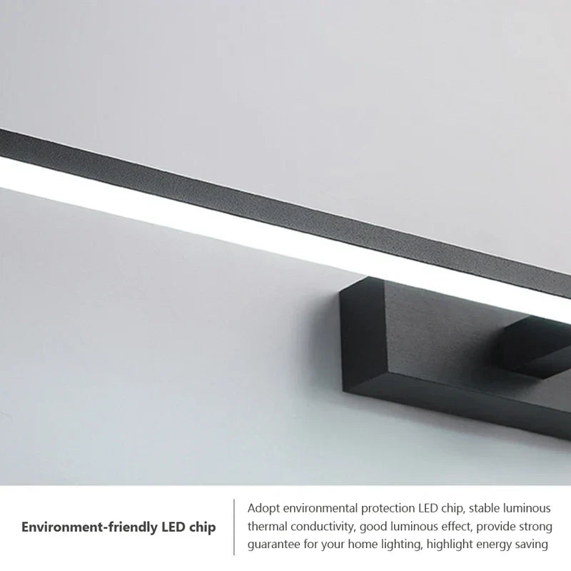 Modern LED Wall Light for Bathroom – 3-Color Adjustable Light Aluminum LED Mirror Lamp for Makeup and Bathing