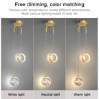 Modern LED Pendant Light – 2-Way Indoor Hanging Lamp for Living Room, Bedroom, Dining Table with Adjustable 3 Light Colors