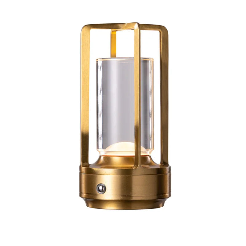 LED Cordless Table Lamp | Industrial Style, Rechargeable & Portable Lighting for Outdoor & Indoor Use