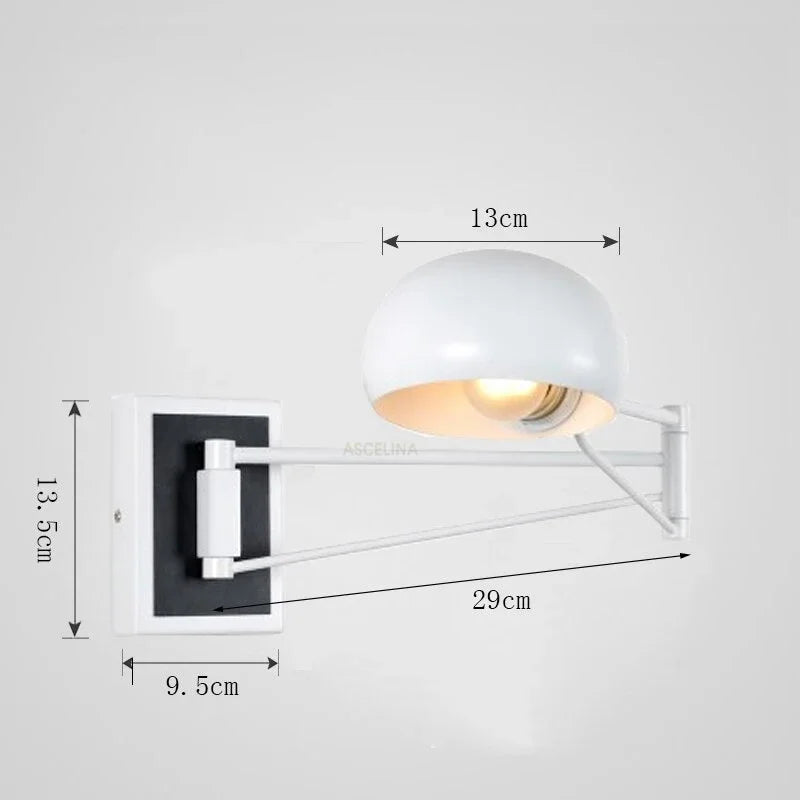 Modern Foldable LED Wall Lamp – Retractable Eye-Protective Wall Light for Bedroom, Study, Living Room, and Bathroom
