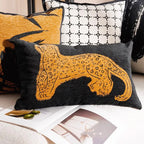 Luxury Embroidered Decorative Cushion with Horse Print for Sofa and Living Room