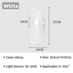 Modern LED Wall Lamp - Musical Note Wall Sconce for Bedroom, Living Room, and Study, Touch On/Off, Up & Down Light Direction, Indoor Home Decor